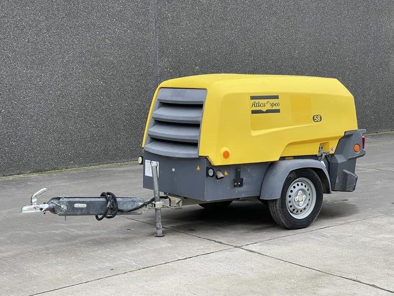 Used 2016 Atlas Copco XAS 58 Portable Air Compressor, 106 CFM
