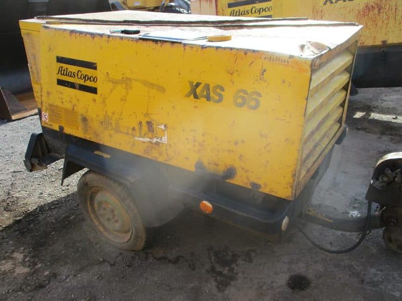 Used 1998 Atlas Copco XAS 66 - G Portable Air Compressor, 131 CFM