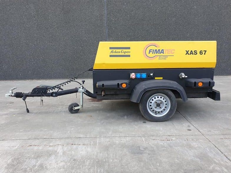 Used 2005 Atlas Copco XAS 67 - G Portable Air Compressor, 131 CFM
