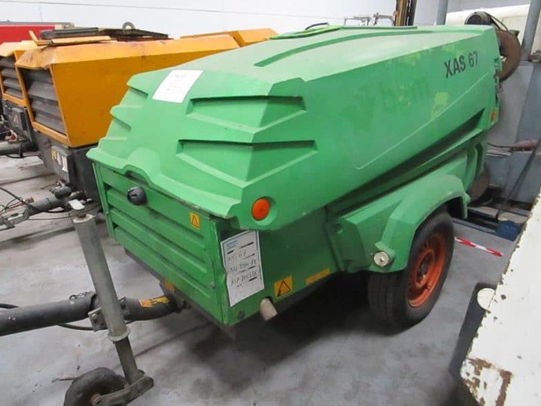 Used 2008 Atlas Copco XAS 67 PE Portable Air Compressor, 131 CFM