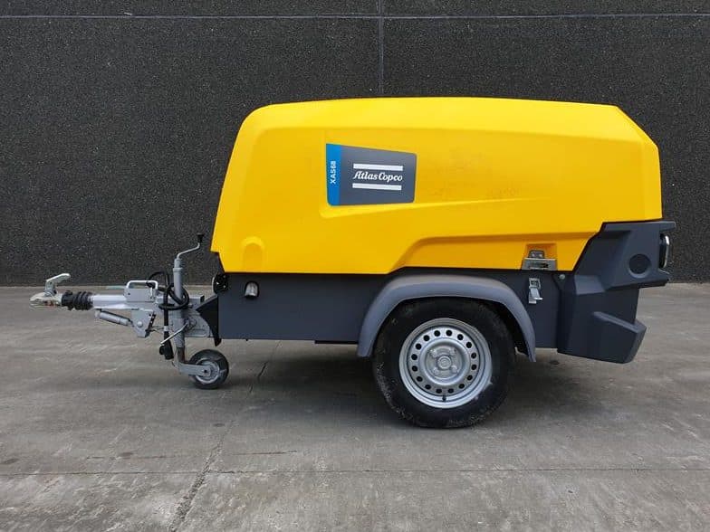 Used 2016 Atlas Copco XAS 68 Portable Air Compressor, 124 CFM