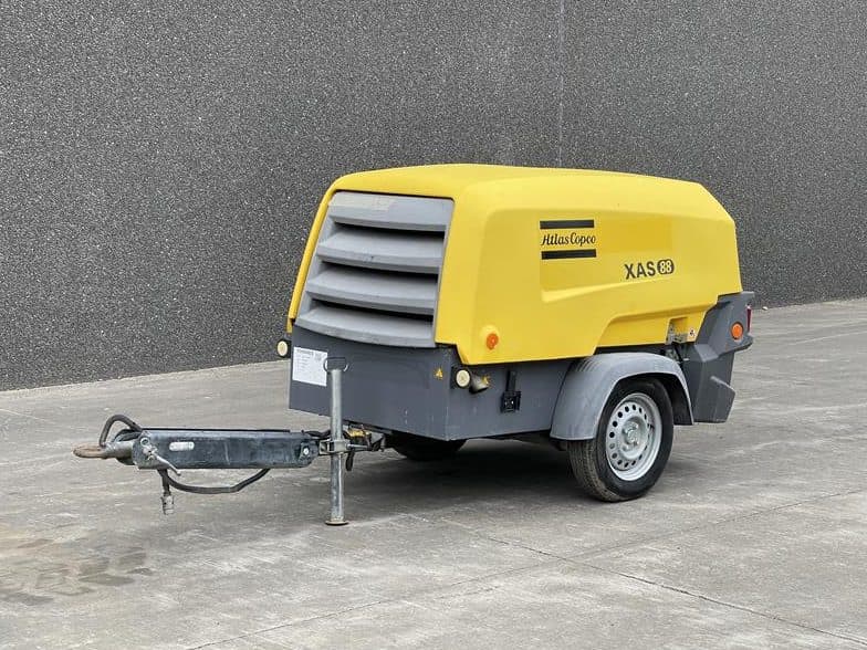 Used 2016 Atlas Copco XAS 88 Portable Air Compressor, 177 CFM