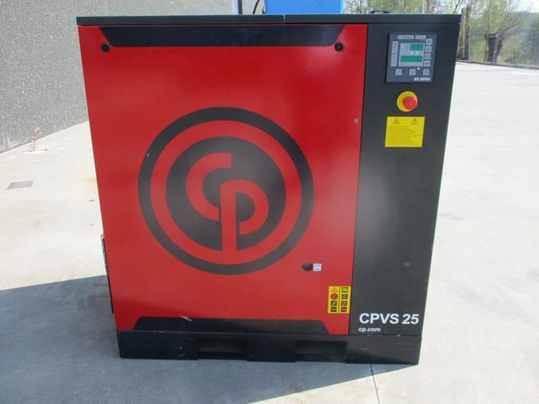 Used 2013 Chicago Pneumatic CPVS 25 Rotary Screw Air Compressor, 92 CFM