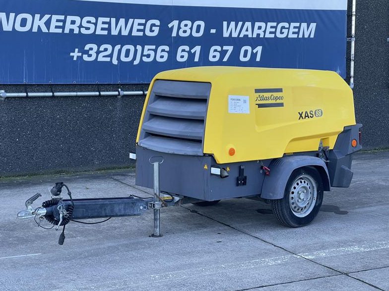 Used 2016 Atlas Copco XAS 88 Portable Air Compressor, 177 CFM